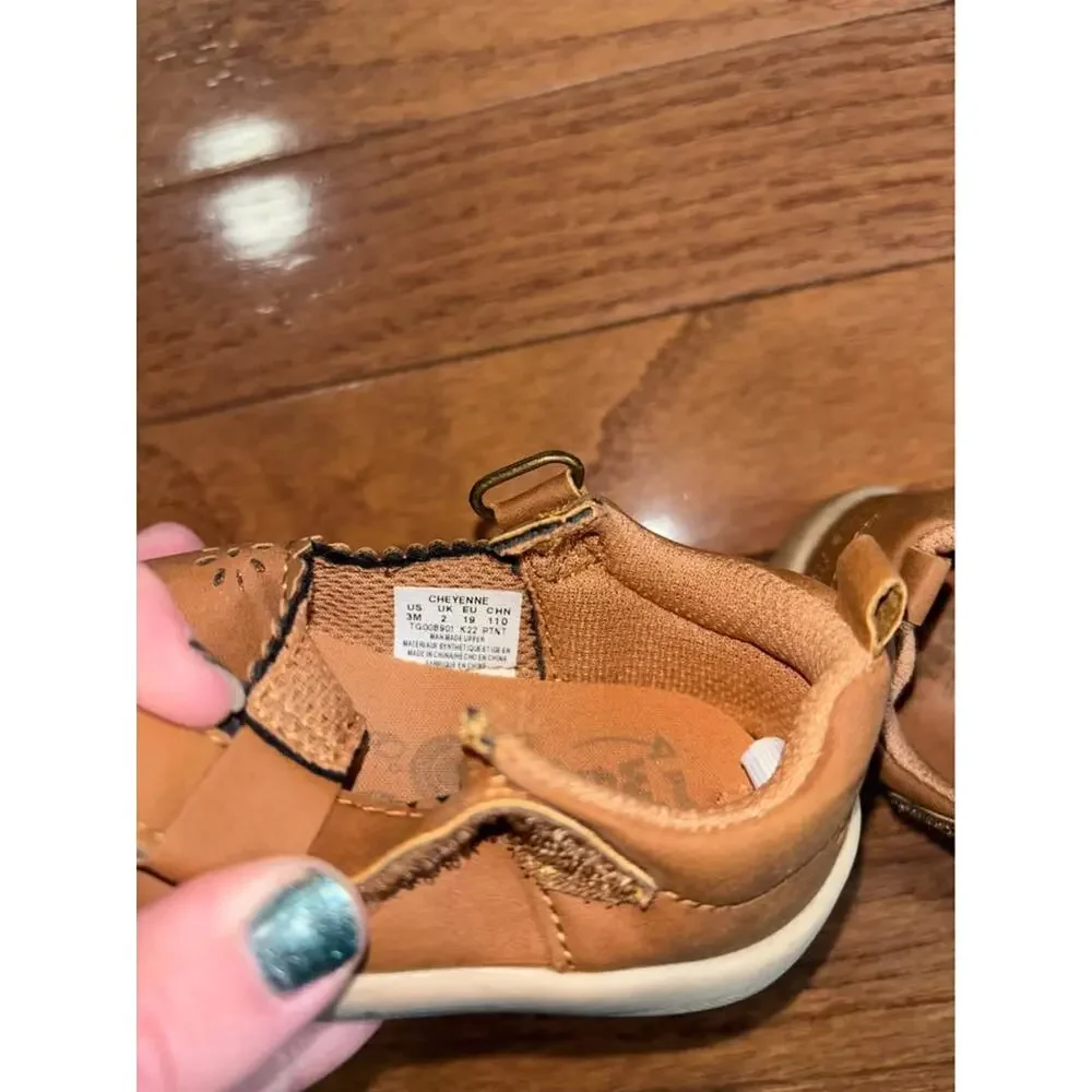 Stride Rite 360 Baby Girl Size 3 Brown Cheyenne Mary Jane Shoes